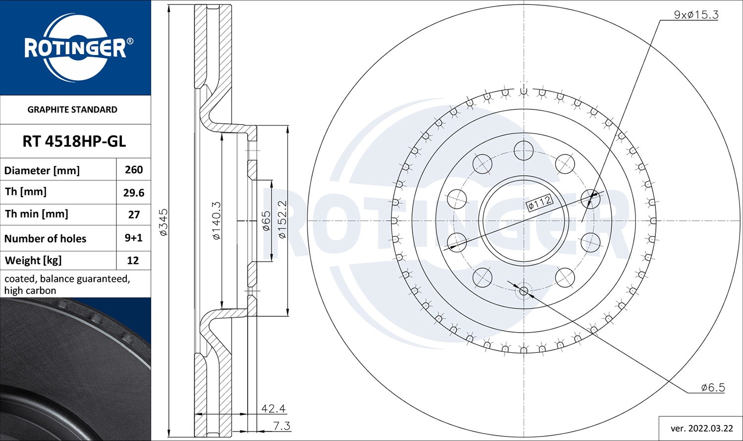 Brake Disc (RT 4518HP-GL)