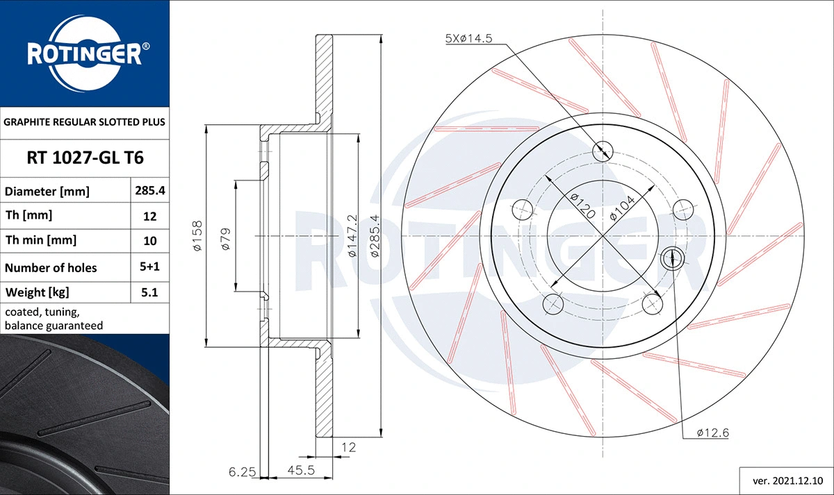 Brake Disc (RT 1027-GL T6)