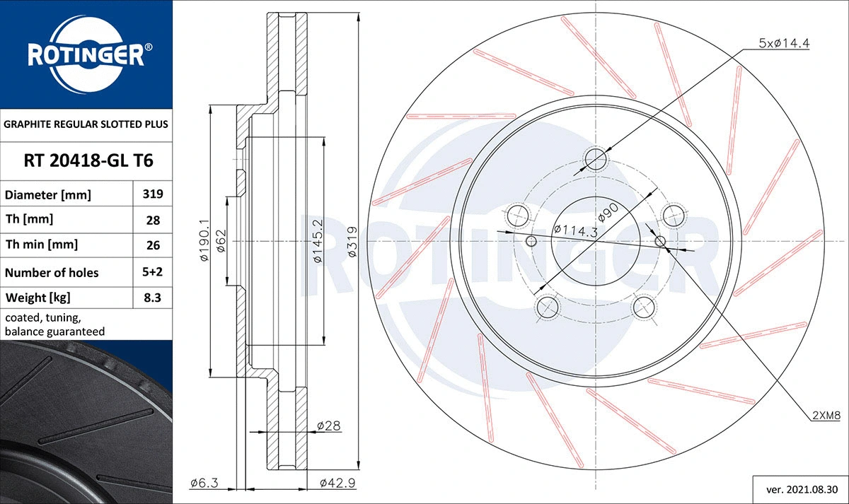 Brake Disc (RT 20418-GL T9)