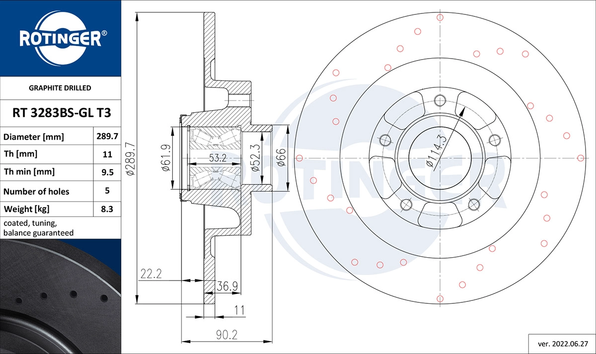 Brake Disc (RT 3283BS-GL T3)