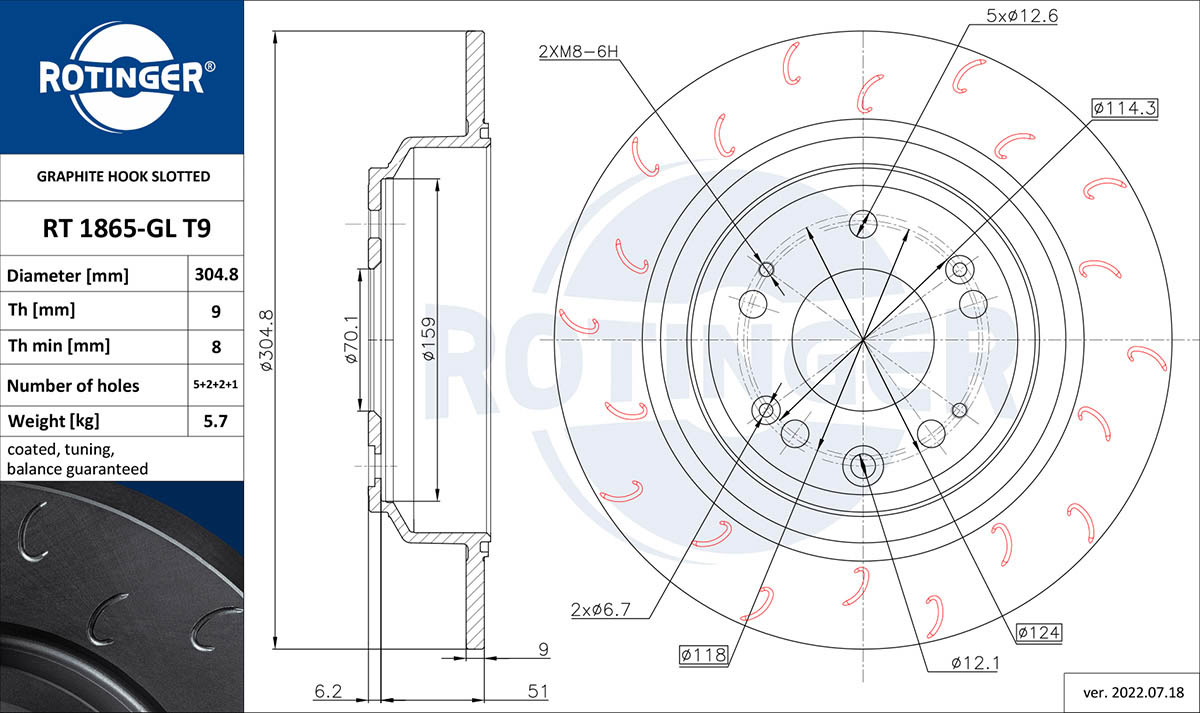 Brake Disc (RT 1865-GL T9)