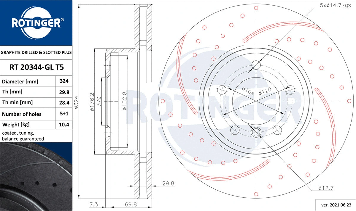 Brake Disc (RT 20344-GL T5)