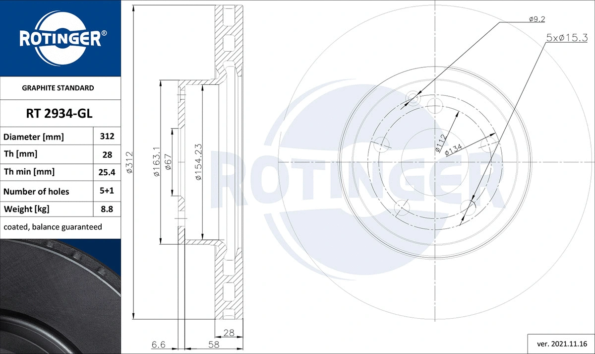Brake Disc (RT 2934-GL)