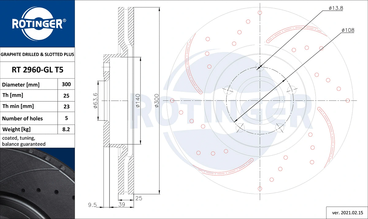 Brake Disc (RT 2960-GL T5)