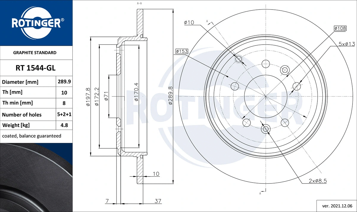 Brake Disc (RT 1544-GL)