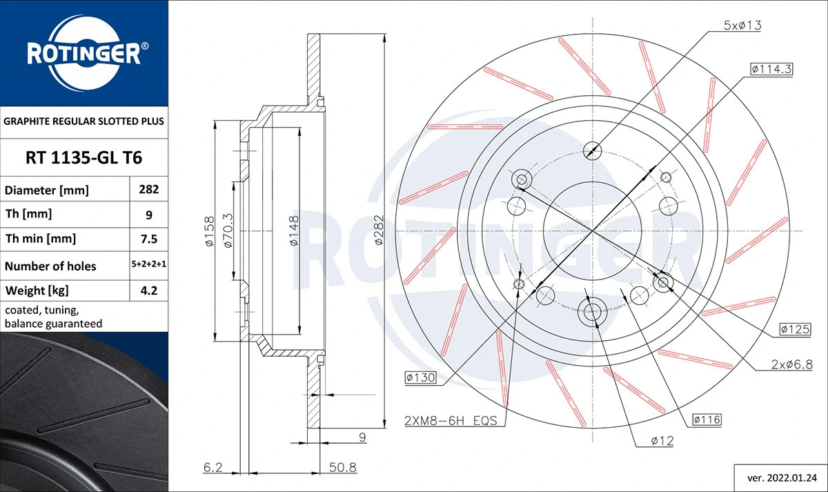 Brake Disc (RT 1135-GL T6)