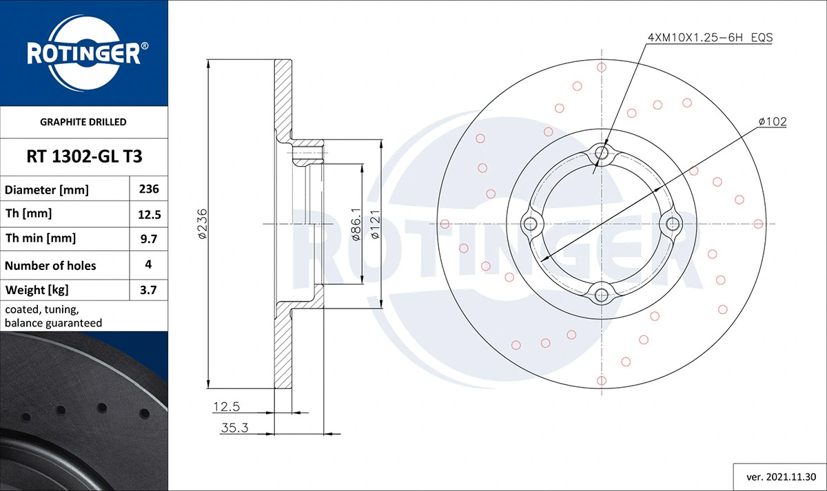Brake Disc (RT 1302-GL T3)