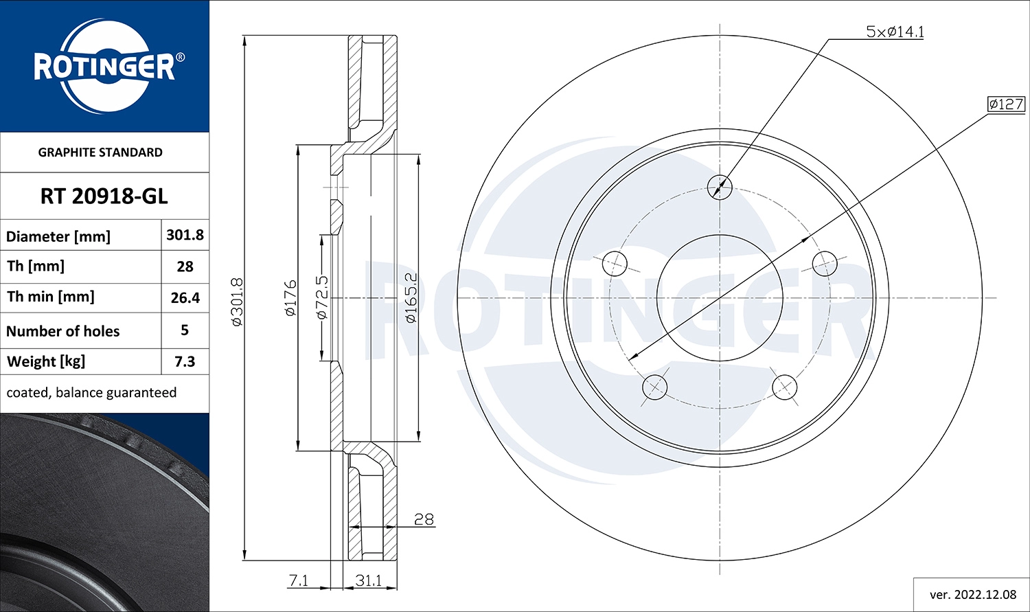 Brake Disc (RT 20918-GL)