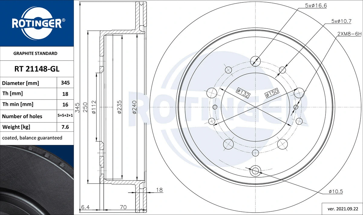 Brake Disc (RT 21148-GL)