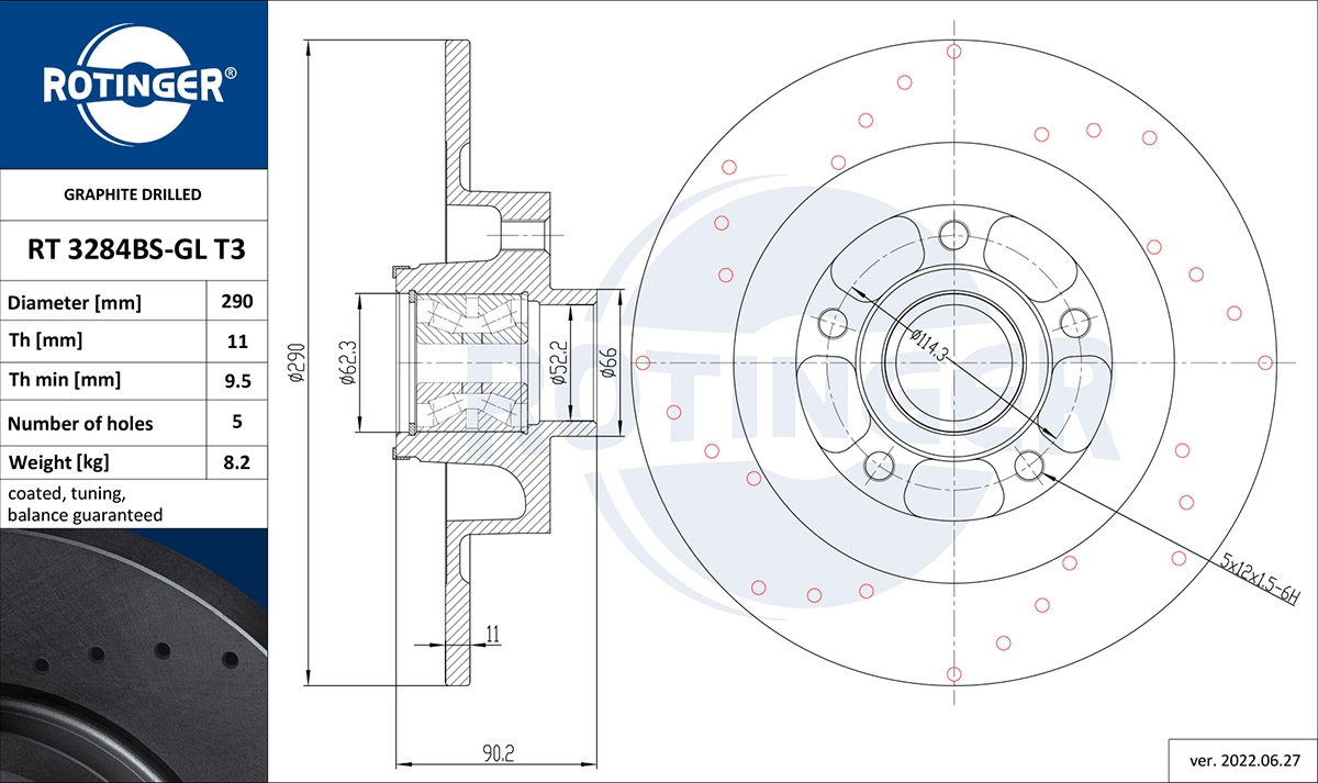 Brake Disc (RT 3284BS-GL T3)