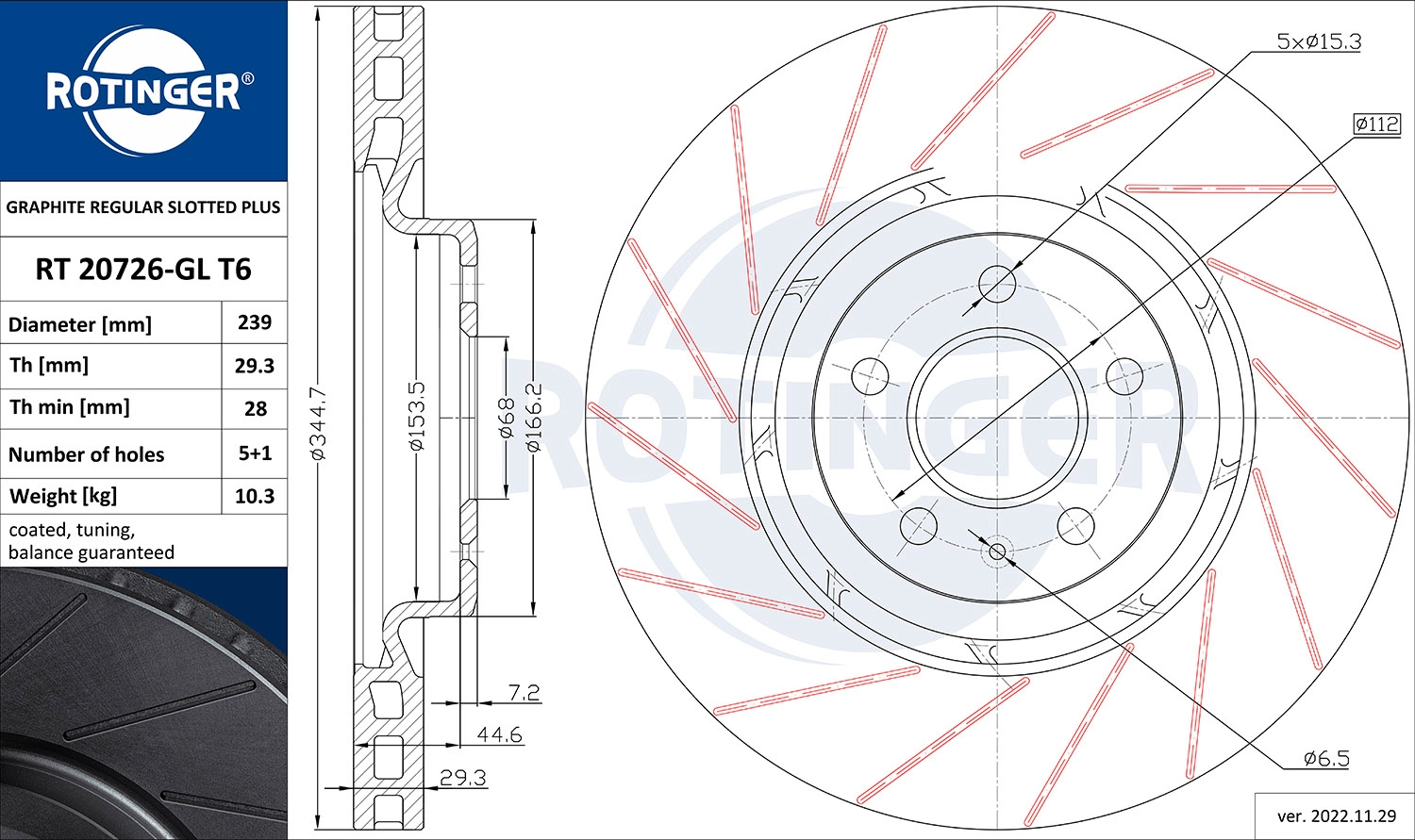 Brake Disc (RT 20726-GL T6)