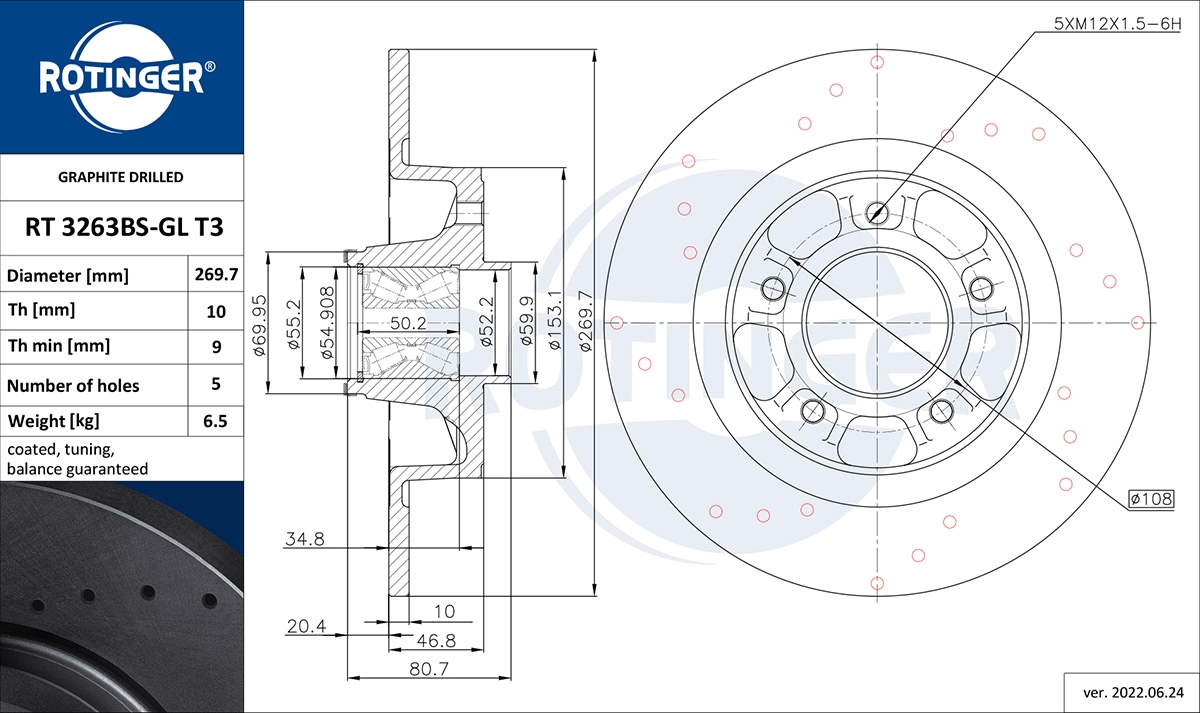 Brake Disc (RT 3263BS-GL T3)
