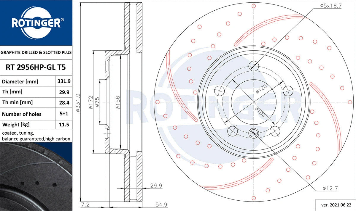 Brake Disc (RT 2956HP-GL T5)