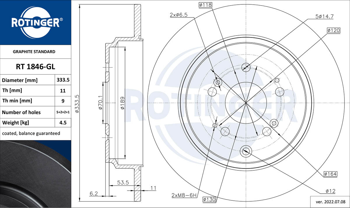 Brake Disc (RT 1846-GL)