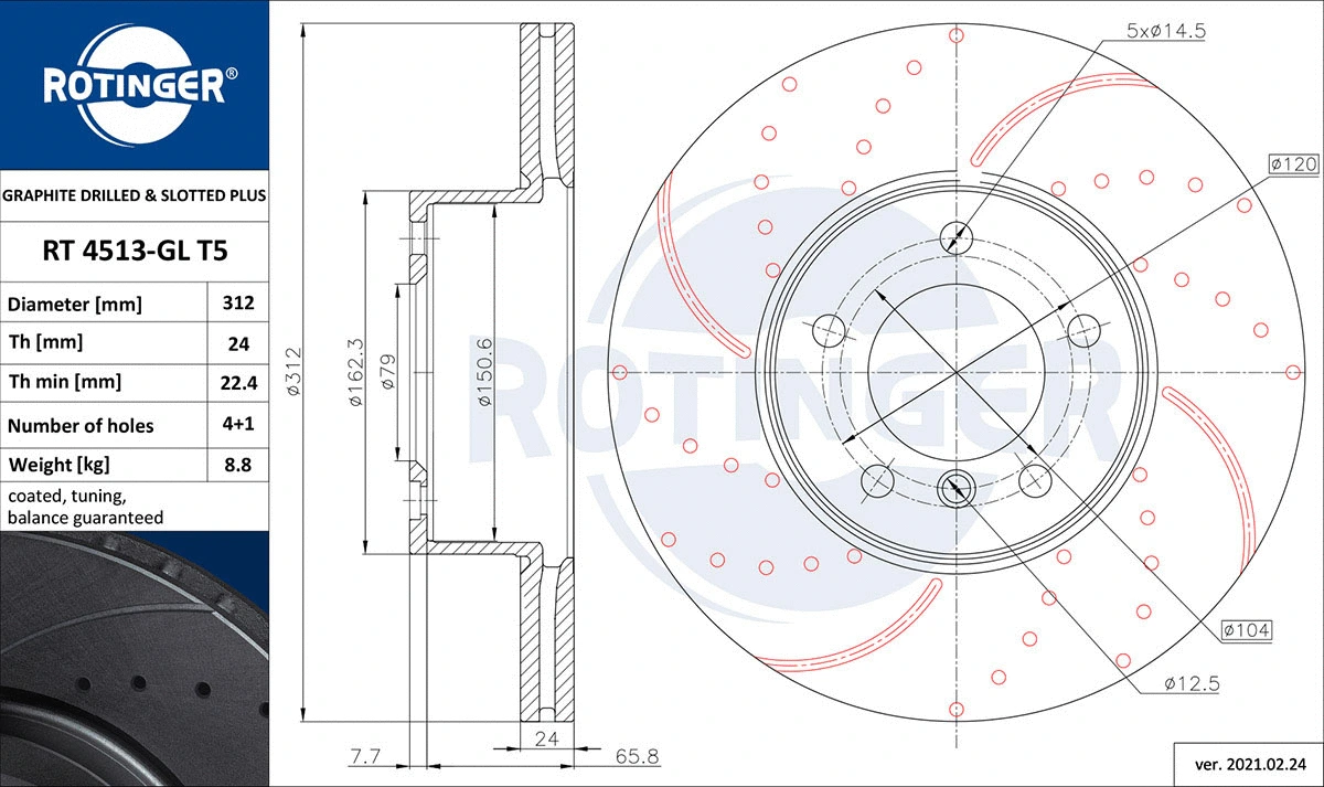 Brake Disc (RT 4513-GL T5)
