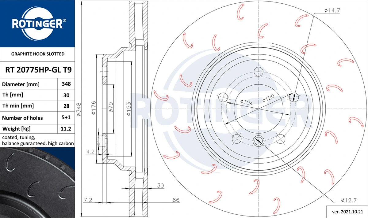 Brake Disc (RT 20775HP-GL T9)