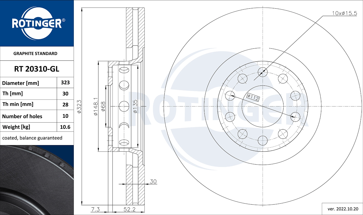Brake Disc (RT 20310-GL)