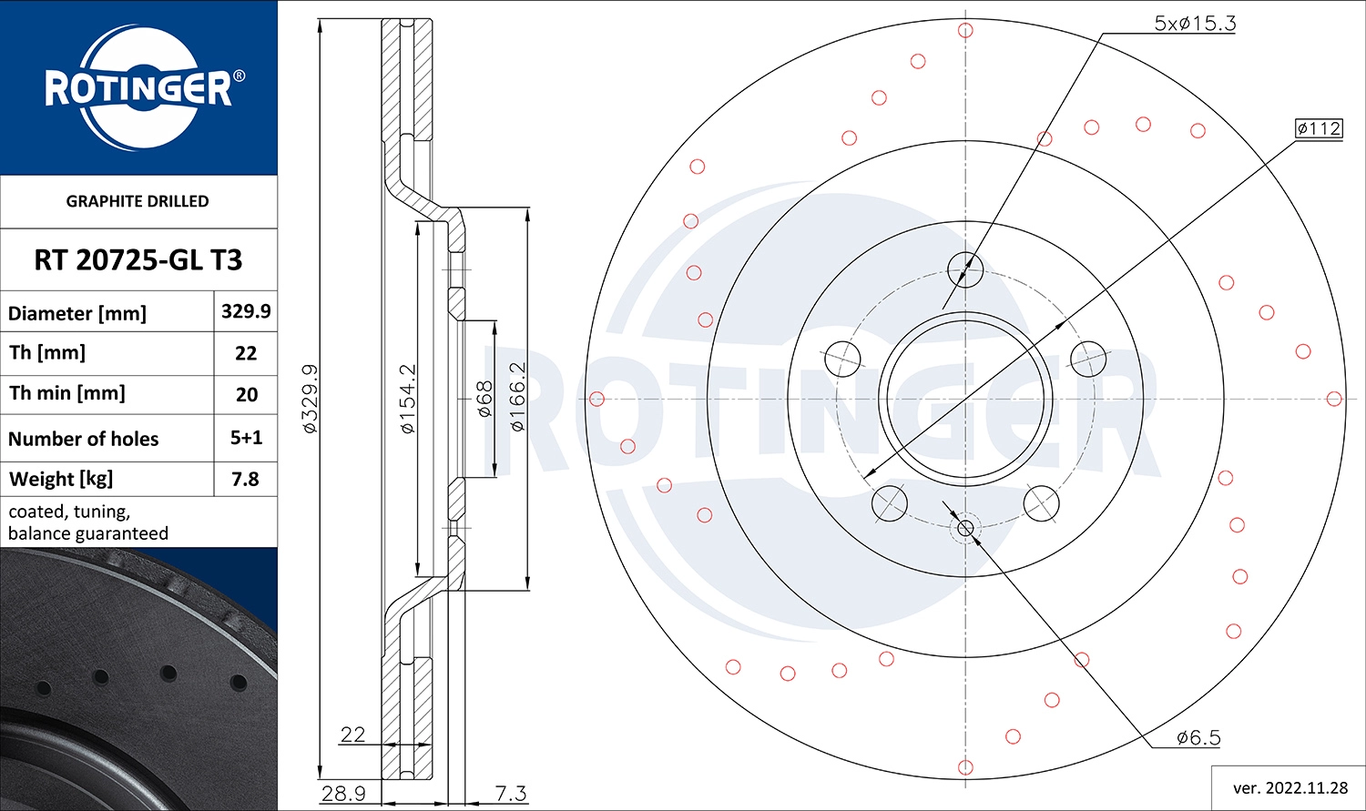 Brake Disc (RT 20725-GL T3)