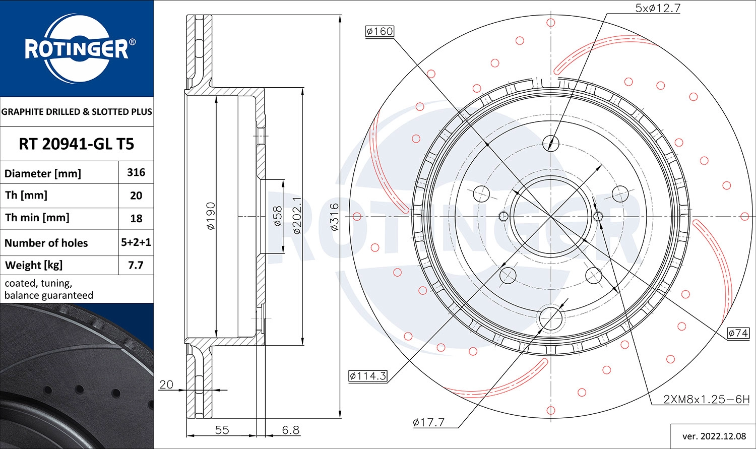 Brake Disc (RT 20941-GL T5)