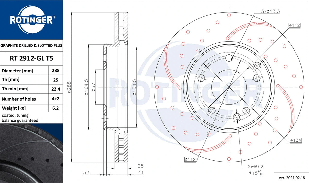 Brake Disc (RT 2912-GL T5)