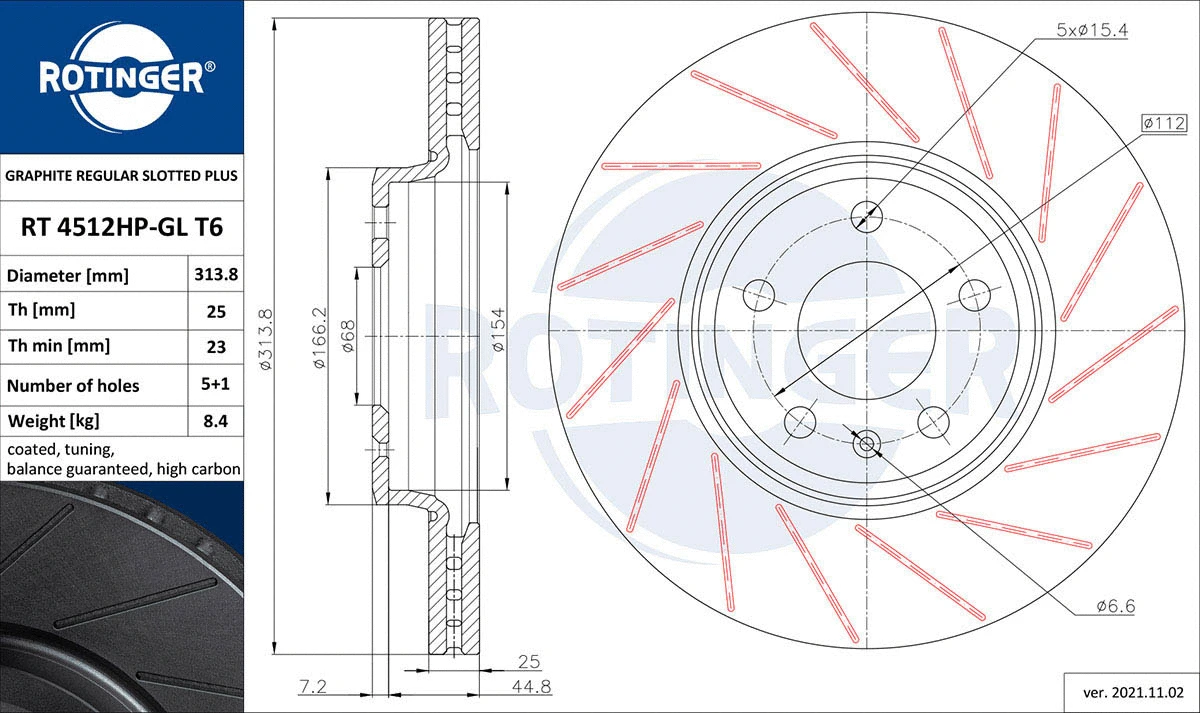 Brake Disc (RT 4512HP-GL T6)