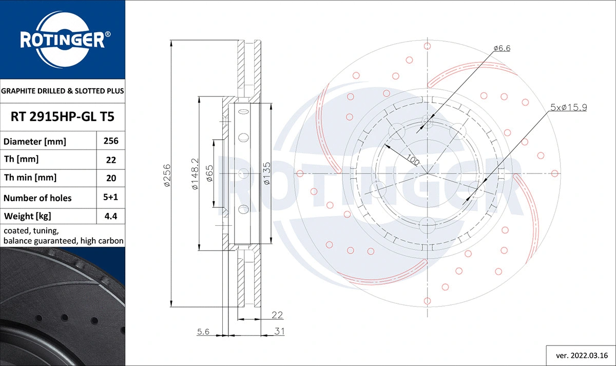 Brake Disc (RT 2915HP-GL T5)