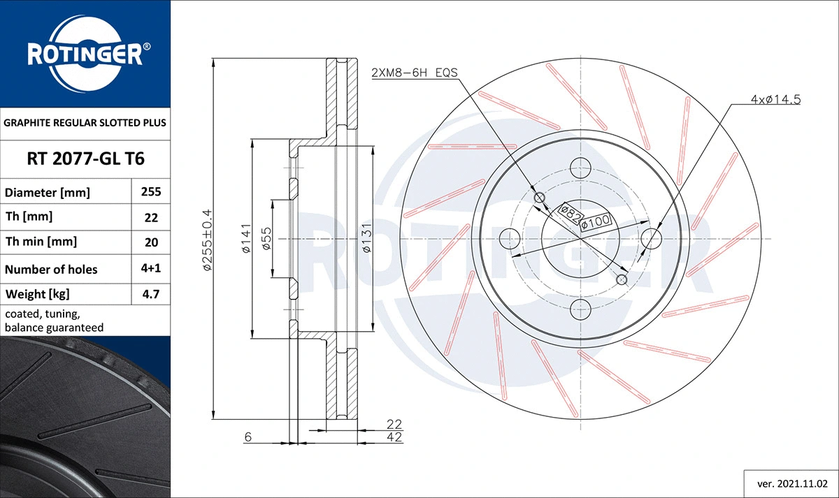 Brake Disc (RT 2077-GL T6)
