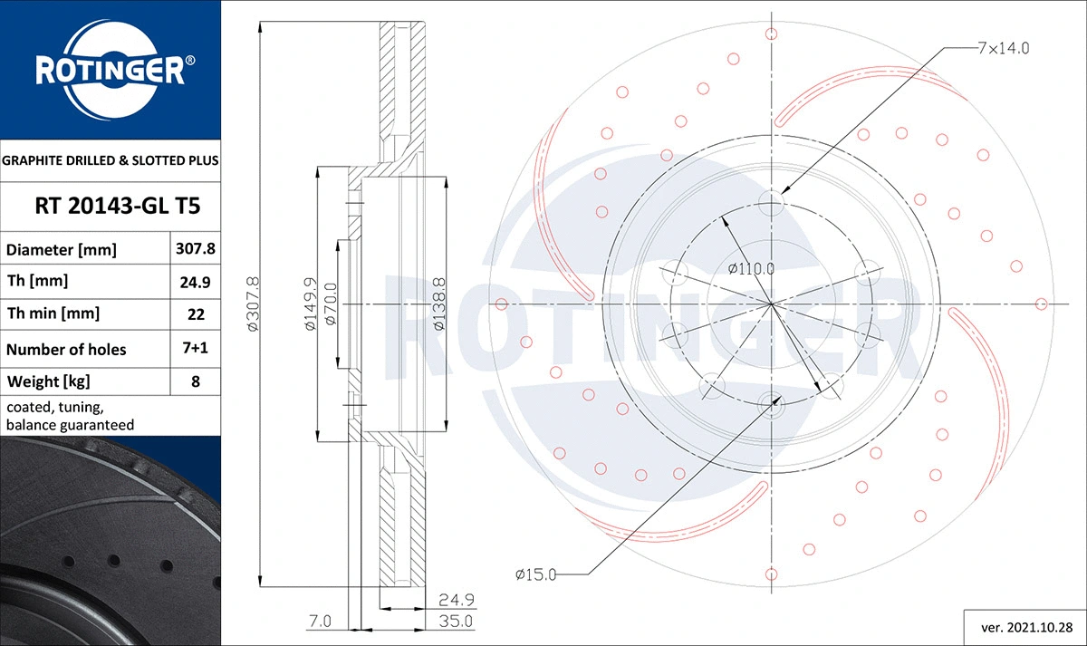 Brake Disc (RT 20143-GL T5)