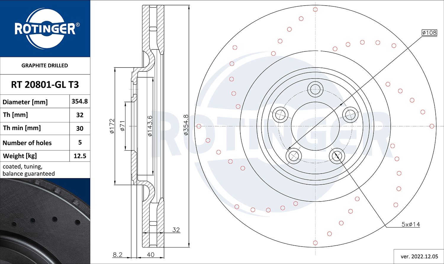 Brake Disc (RT 20801-GL T3)