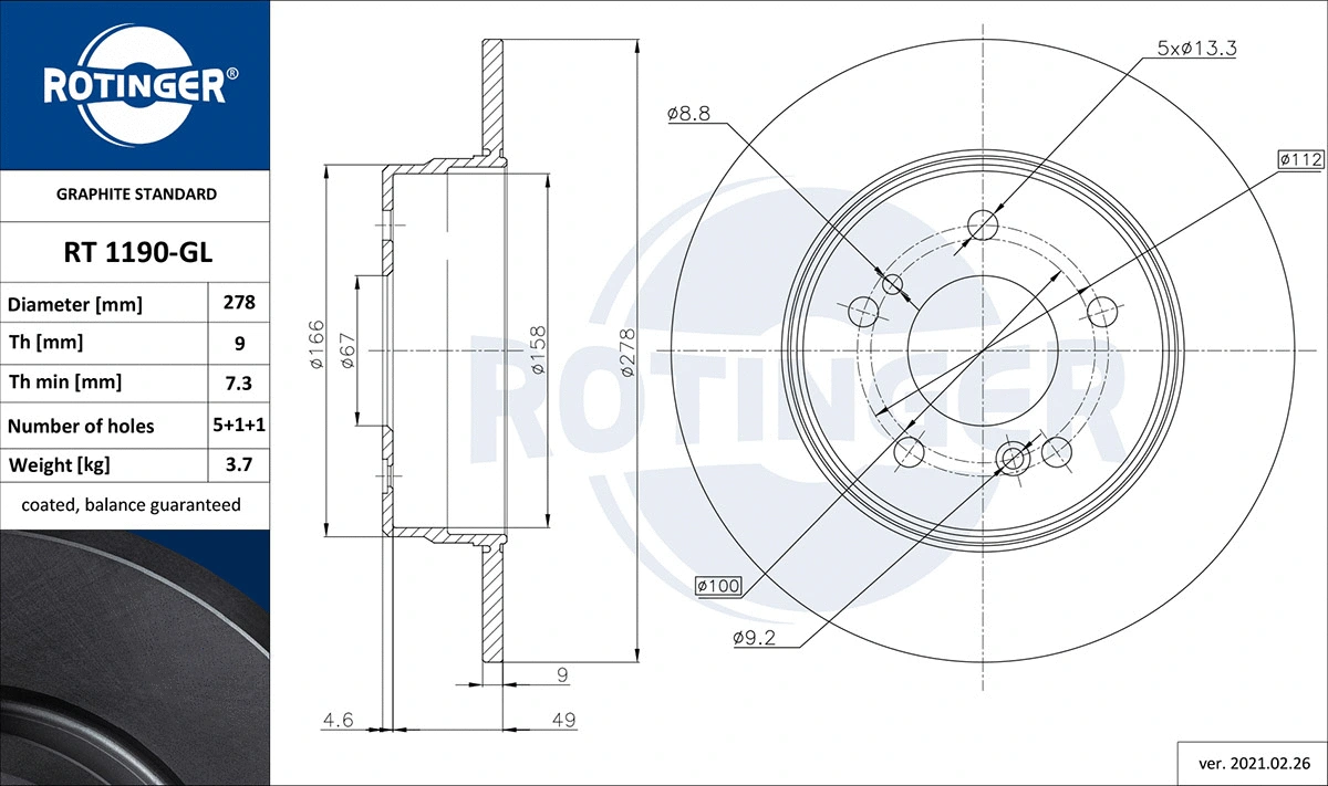 Brake Disc (RT 1190-GL)