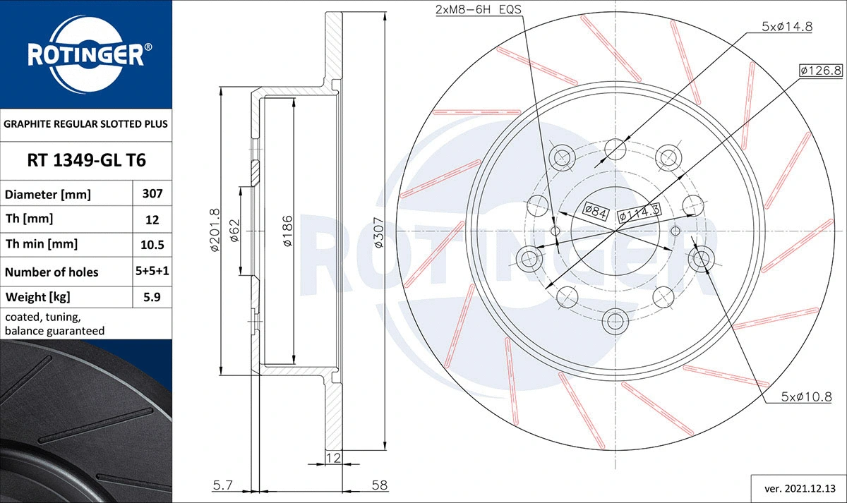 Brake Disc (RT 1349-GL T6)