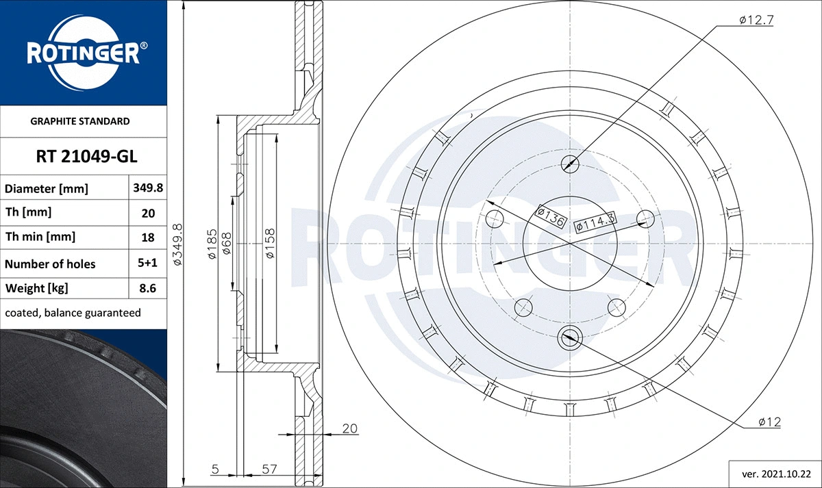 Brake Disc (RT 21049-GL)