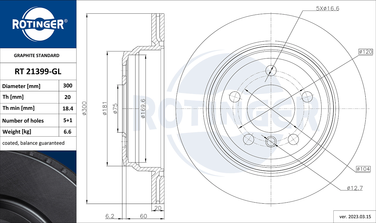 Brake Disc (RT 21399-GL)