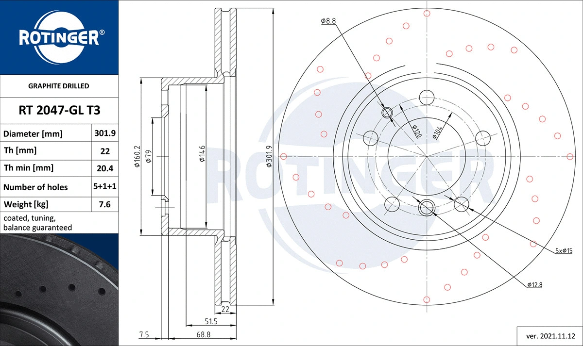 Brake Disc (RT 2047-GL T3)