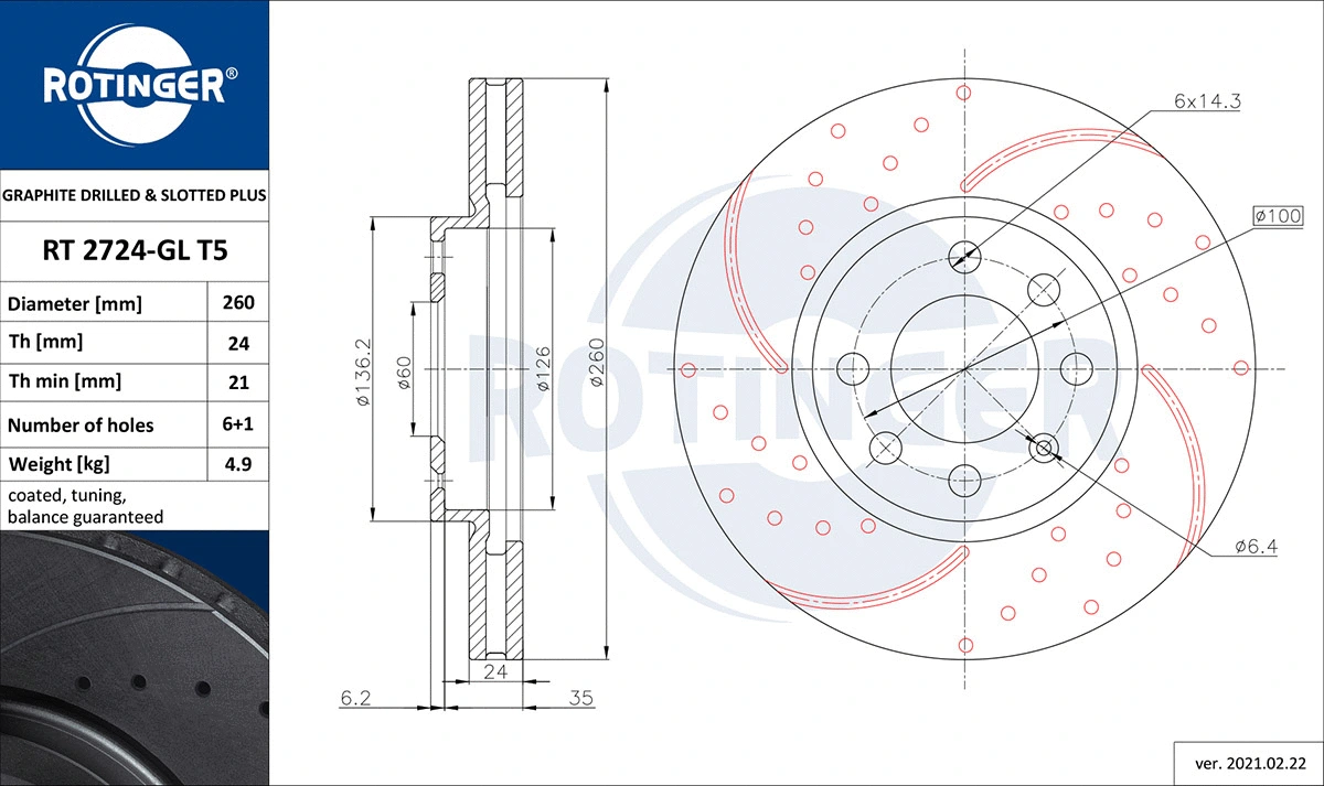 Brake Disc (RT 2724-GL T5)