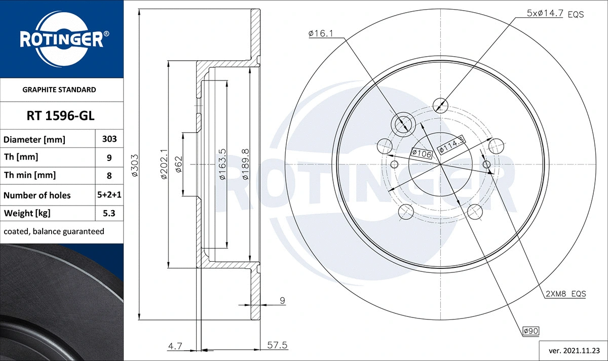 Brake Disc (RT 1596-GL)