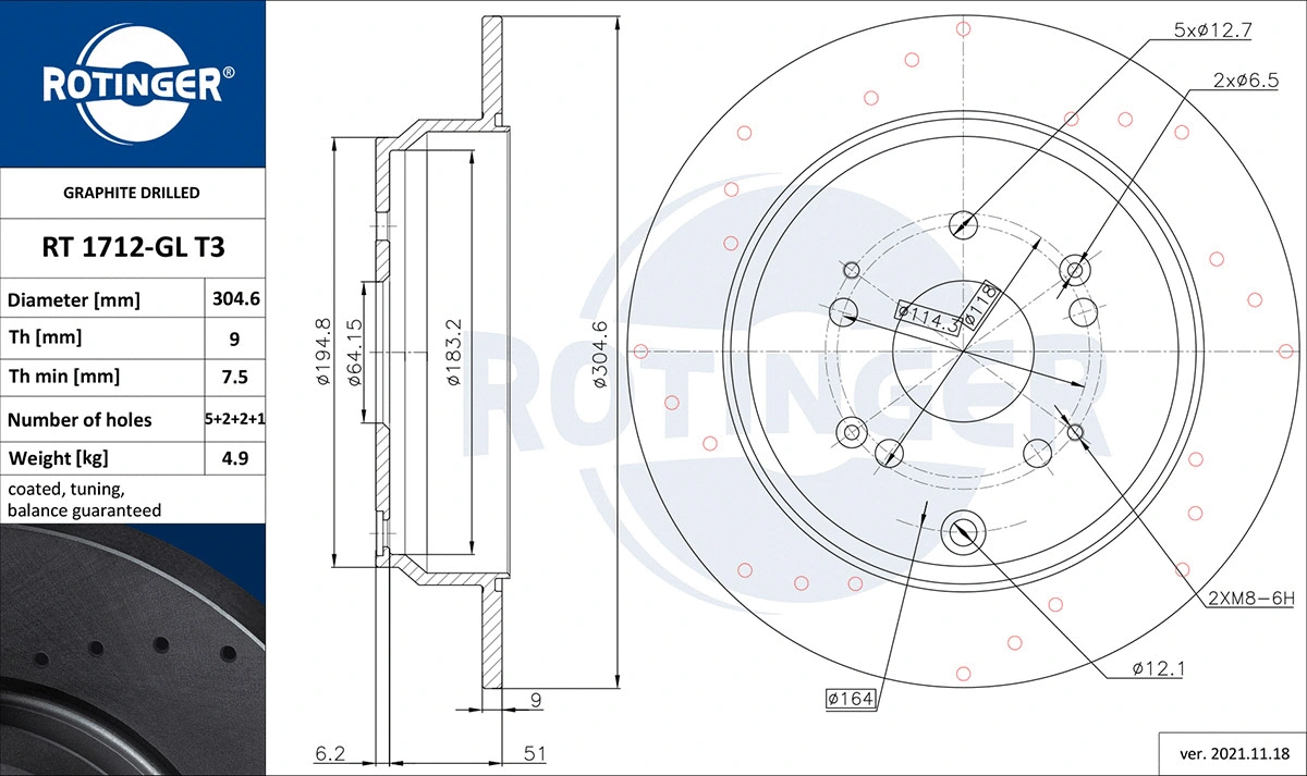 Brake Disc (RT 1712-GL T3)