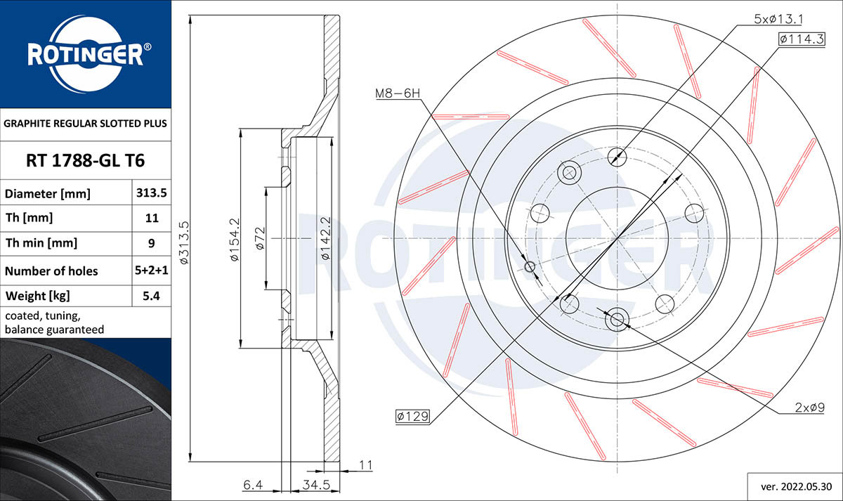 Brake Disc (RT 1788-GL T6)