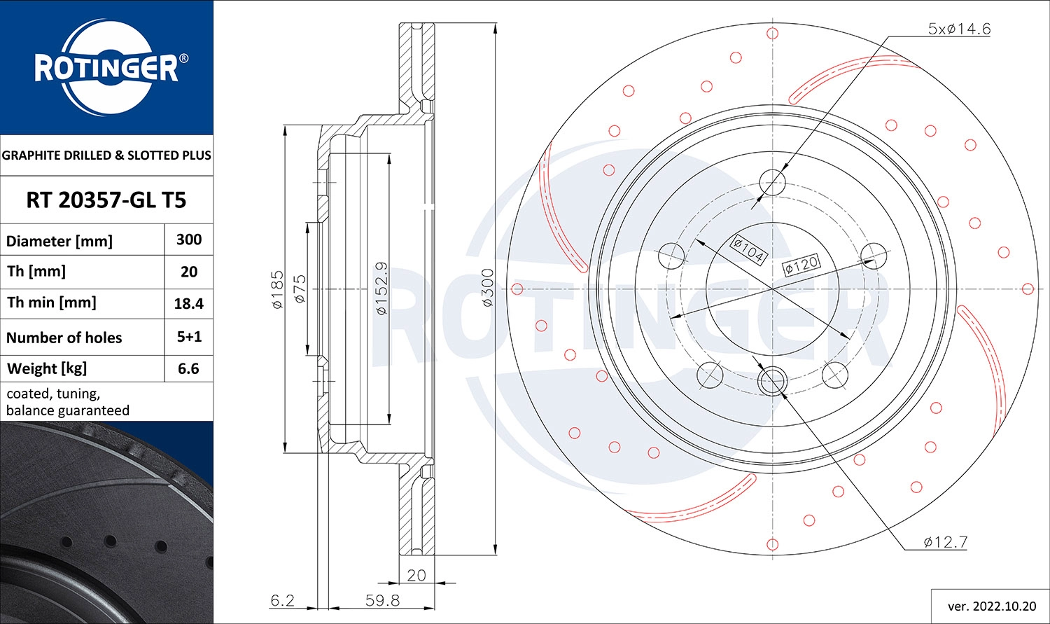 Brake Disc (RT 20357-GL T5)