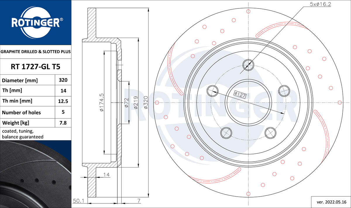 Brake Disc (RT 1727-GL T5)