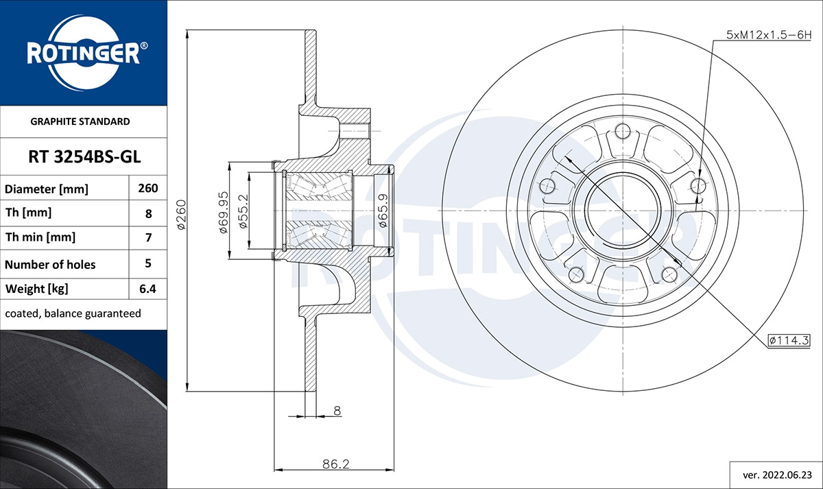 Brake Disc (RT 3254BS-GL)