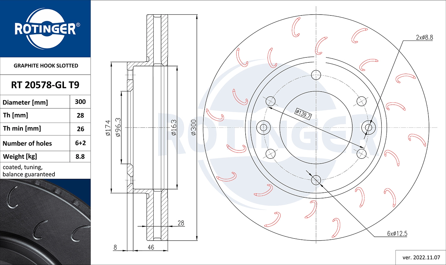 Brake Disc (RT 20578-GL T9)
