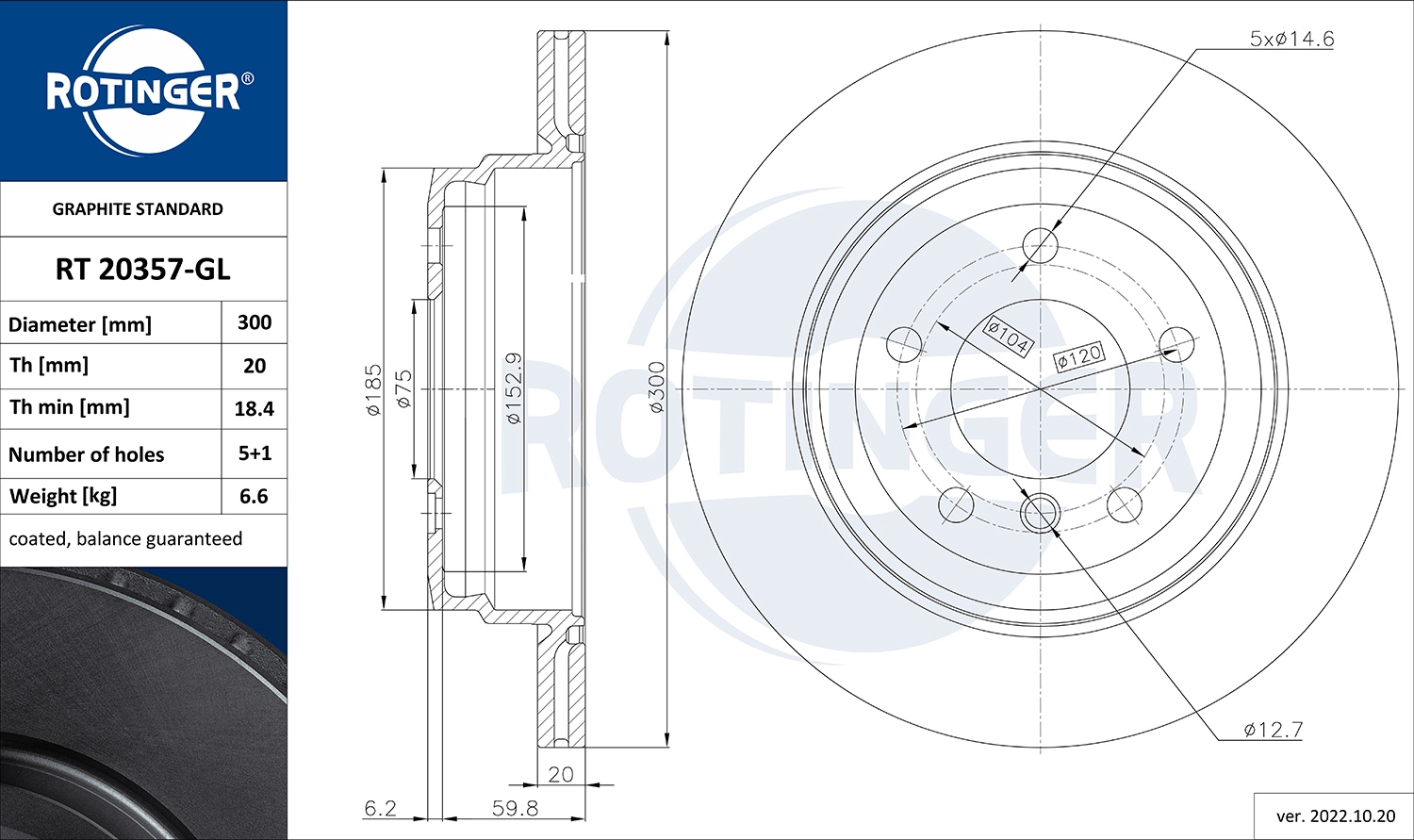 Brake Disc (RT 20357-GL)