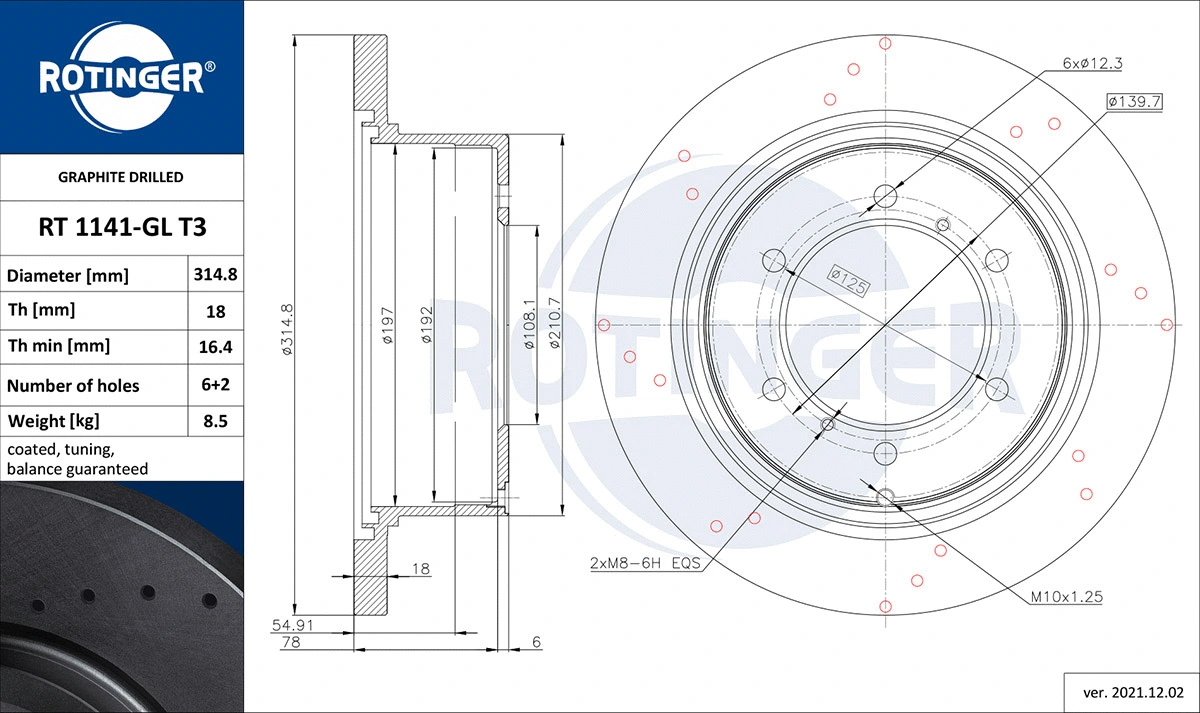 Brake Disc (RT 1141-GL T3)