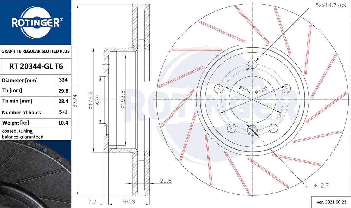 Brake Disc (RT 20344-GL T6)