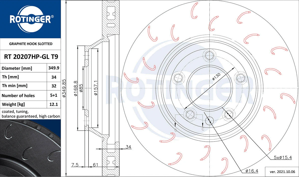 Brake Disc (RT 20207HP-GL T9)