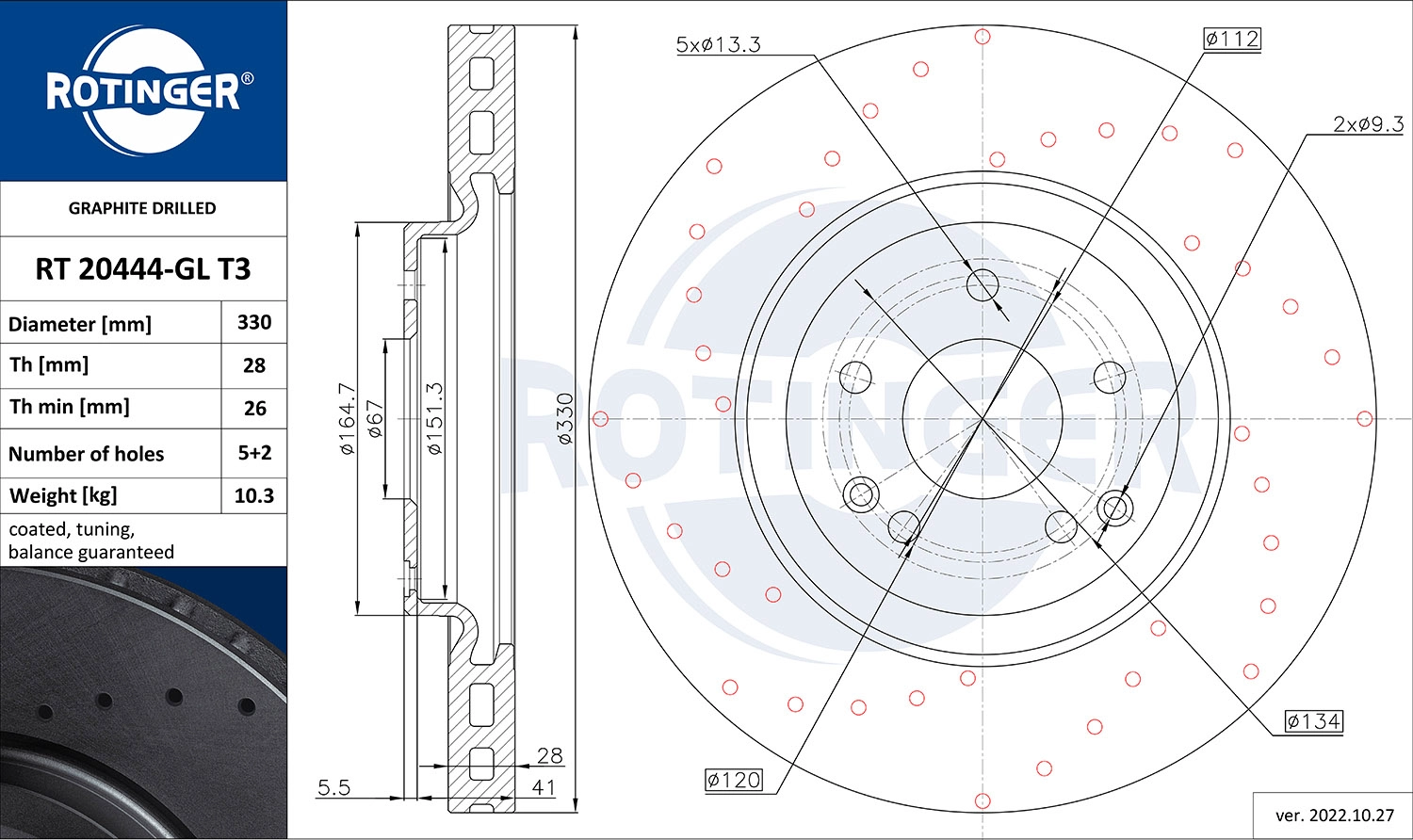 Brake Disc (RT 20444-GL T3)