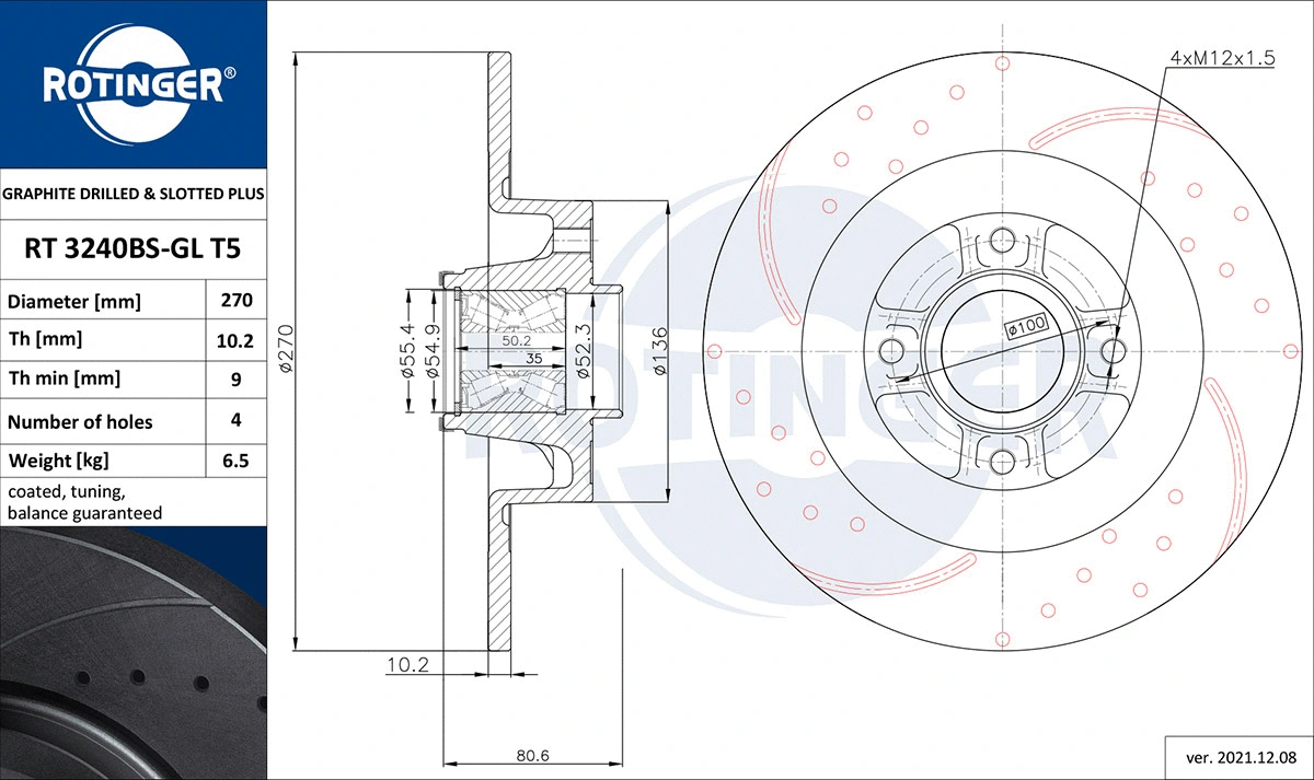 Brake Disc (RT 3240BS-GL T5)