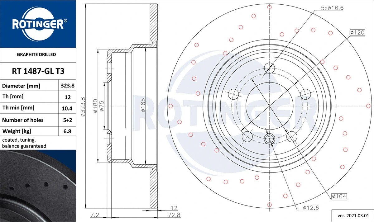 Brake Disc (RT 1487-GL T3)