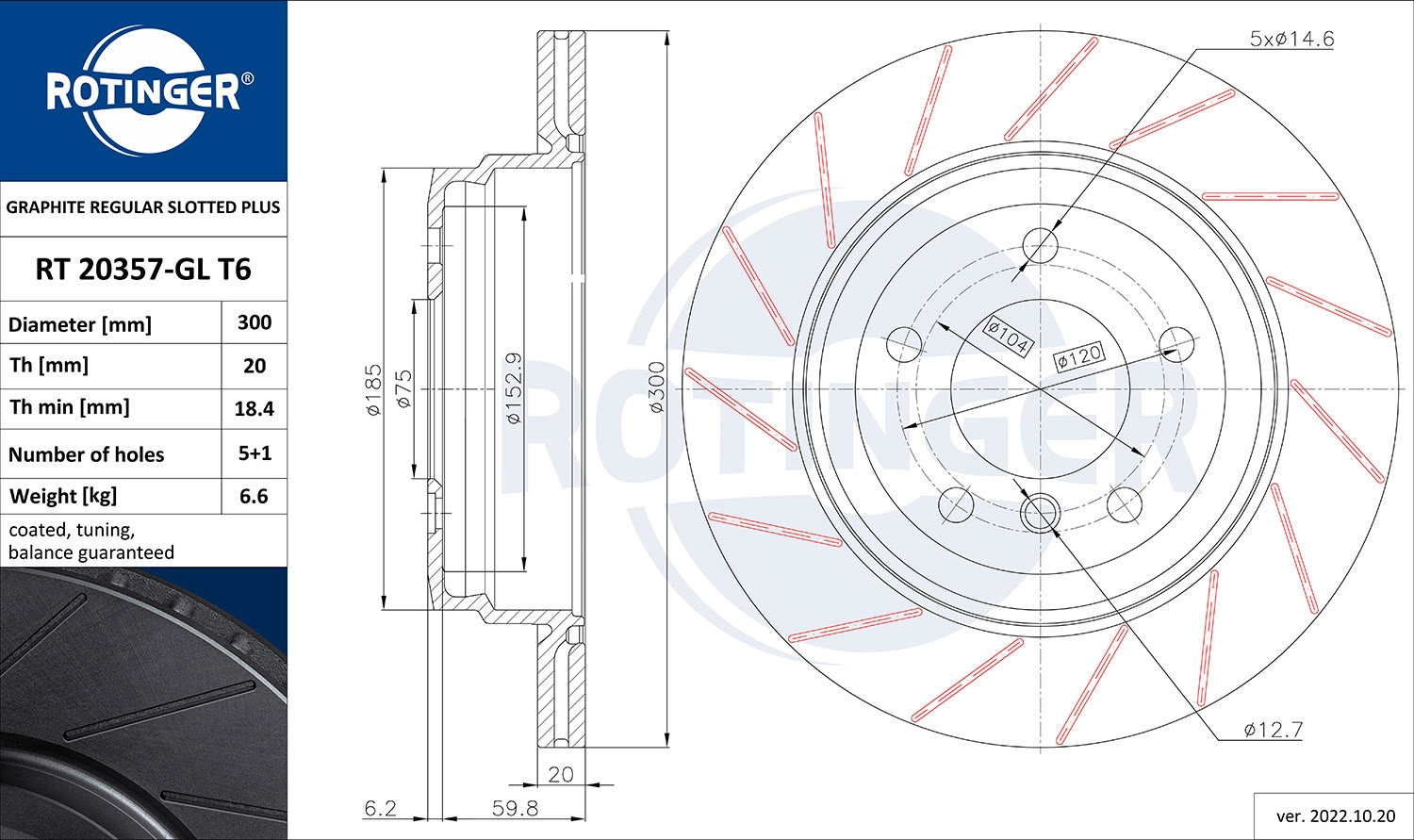 Brake Disc (RT 20357-GL T6)